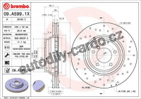 Brzdový kotouč BREMBO 09.A599.1X - BMW