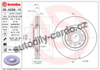 Brzdový kotouč BREMBO 09.A598.11 - AUDI, SEAT