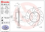 Brzdový kotouč BREMBO 09.A613.51 - MERCEDES-BENZ