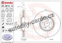 Brzdový kotouč BREMBO 09.9818.10 - RENAULT