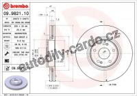 Brzdový kotouč BREMBO 09.9821.10 - RENAULT