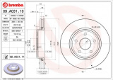 Brzdový kotouč BREMBO 09.A031.10 - JEEP