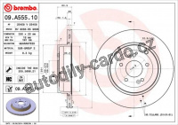 Brzdový kotouč BREMBO 09.A555.11 - HYUNDAI