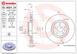 Brzdový kotouč BREMBO 09.9624.24 - ALFA ROMEO