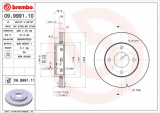Brzdový kotouč BREMBO 09.9991.10 - MITSUBISHI, SMART