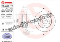 Brzdový kotouč BREMBO 08.C290.11