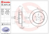 Brzdový kotouč BREMBO 08.A273.21