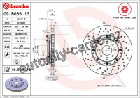 Brzdový kotouč BREMBO 09.B085.13 - ABARTH