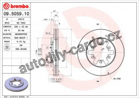 Brzdový kotouč BREMBO 09.5059.10 - NISSAN