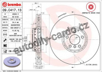 Brzdový kotouč BREMBO 09.C417.13 - BMW