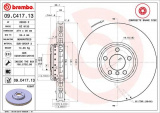 Brzdový kotouč BREMBO 09.C417.13 - BMW
