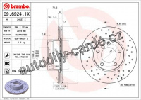 Brzdový kotouč BREMBO 09.6924.1X