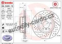 Brzdový kotouč BREMBO 09.C420.13 - BMW