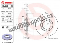 Brzdový kotouč BREMBO 09.6734.20