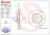 Brzdový kotouč BREMBO 09.9631.34 - FIAT