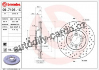 Brzdový kotouč BREMBO 09.7196.1X