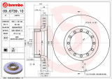 Brzdový kotouč BREMBO 09.6739.10 - IVECO
