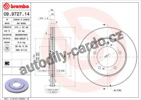Brzdový kotouč BREMBO 09.9727.14 - SUZUKI
