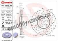 Brzdový kotouč BREMBO 09.B269.1X - HONDA