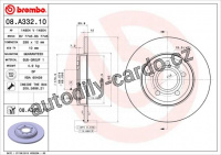 Brzdový kotouč BREMBO 08.A332.11