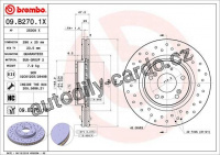 Brzdový kotouč BREMBO 09.B270.1X - HONDA