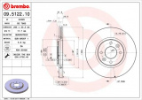 Brzdový kotouč BREMBO 09.5122.10 - RENAULT