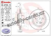 Brzdový kotouč BREMBO 09.9738.10 - MERCEDES-BENZ
