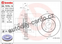 Brzdový kotouč BREMBO 09.7376.11