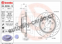 Brzdový kotouč BREMBO 09.B338.1X
