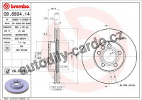 Brzdový kotouč BREMBO 09.6934.11