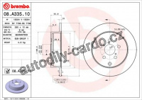 Brzdový kotouč BREMBO 08.A335.10