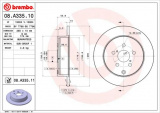 Brzdový kotouč BREMBO 08.A335.11