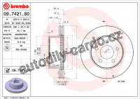 Brzdový kotouč BREMBO 09.7421.81