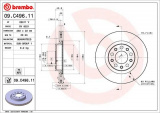 Brzdový kotouč BREMBO 09.C496.11 - ALFA ROMEO
