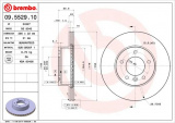 Brzdový kotouč BREMBO 09.5529.10 - JAGUAR