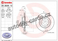 Brzdový kotouč BREMBO 09.B309.10 - TOYOTA