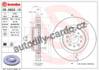 Brzdový kotouč BREMBO 09.6802.10 - FERRARI