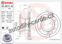 Brzdový kotouč BREMBO 09.6813.20 - IVECO