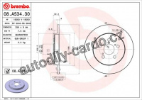 Brzdový kotouč BREMBO 08.A534.31
