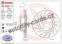 Brzdový kotouč BREMBO 09.A353.11