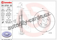 Brzdový kotouč BREMBO 09.6752.20 - HONDA
