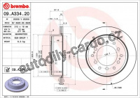 Brzdový kotouč BREMBO 09.A334.21