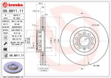 Brzdový kotouč BREMBO 09.9911.11 - AUDI