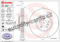Brzdový kotouč BREMBO 09.9921.11 - BMW
