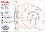 Brzdový kotouč BREMBO 09.9921.11 - BMW