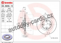 Brzdový kotouč BREMBO 09.6908.10 - SUBARU