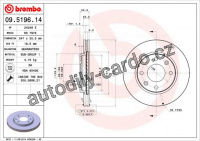 Brzdový kotouč BREMBO 09.5196.11