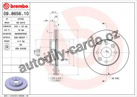 Brzdový kotouč BREMBO 09.8656.10 - KIA