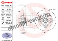 Brzdový kotouč BREMBO 08.A135.17 - RENAULT