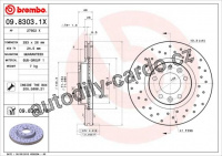 Brzdový kotouč BREMBO 09.8303.1X